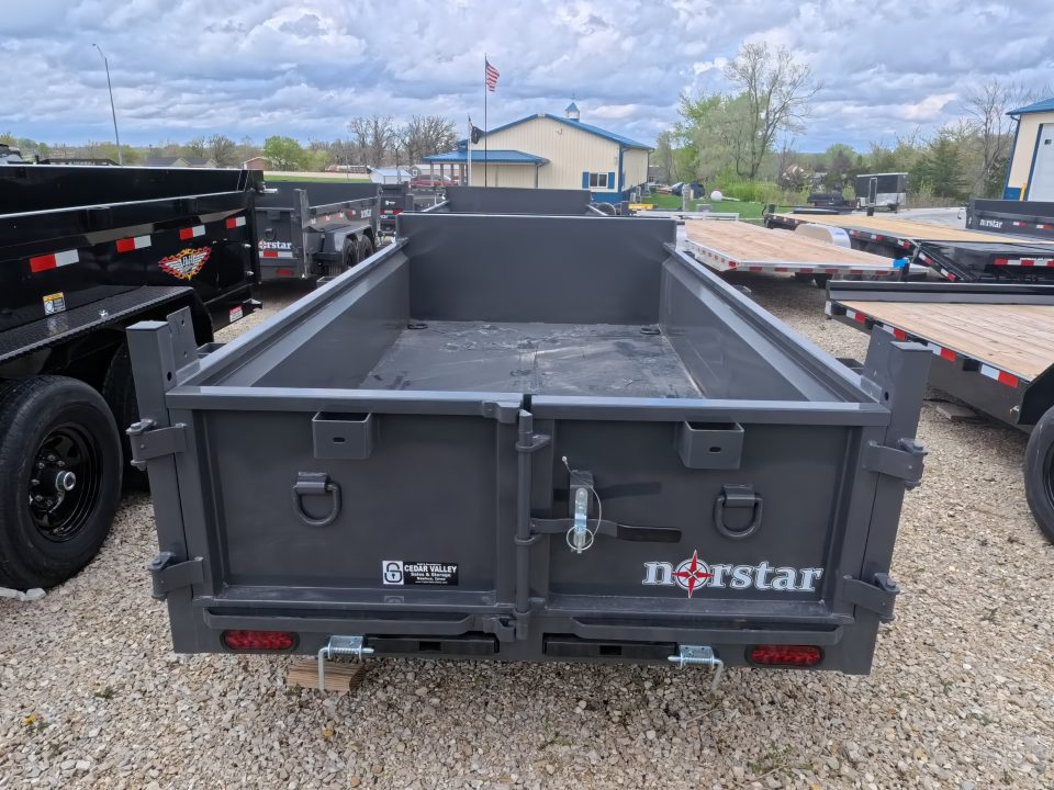 New 2026 Norstar 60 x 10 DCB Gray Dump Trailer with 7K GVWR, Adj. 14K 2 5/16" Coupler, 8 Ply ST205/75 R15 LRD Tires