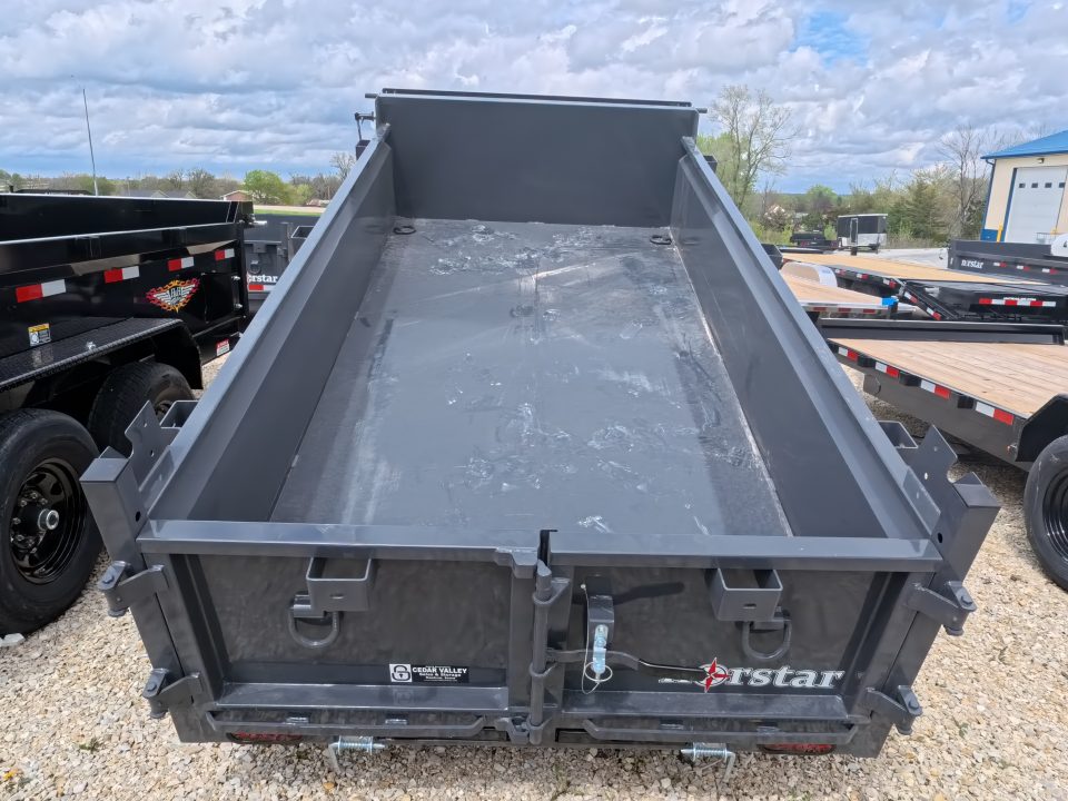 New 2026 Norstar 60 x 10 DCB Gray Dump Trailer with 7K GVWR, Adj. 14K 2 5/16" Coupler, 8 Ply ST205/75 R15 LRD Tires