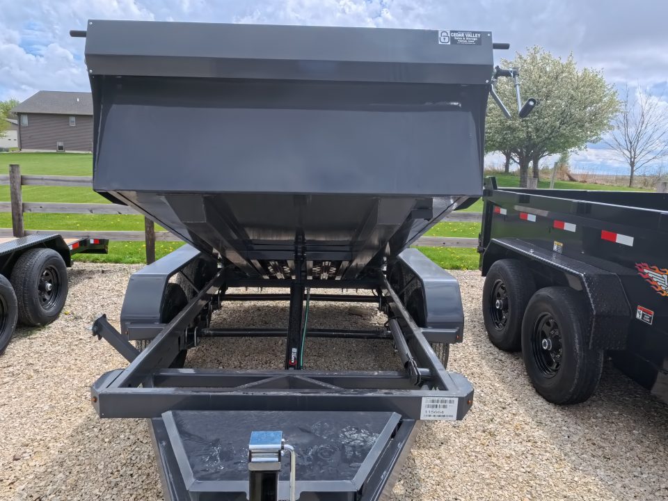 New 2026 Norstar 60 x 10 DCB Gray Dump Trailer with 7K GVWR, Adj. 14K 2 5/16" Coupler, 8 Ply ST205/75 R15 LRD Tires