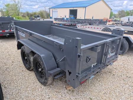New 2026 Norstar 60 x 10 DCB Gray Dump Trailer with 7K GVWR, Adj. 14K 2 5/16" Coupler, 8 Ply ST205/75 R15 LRD Tires