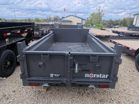 New 2026 Norstar 60 x 10 DCB Gray Dump Trailer with 7K GVWR, Adj. 14K 2 5/16" Coupler, 8 Ply ST205/75 R15 LRD Tires