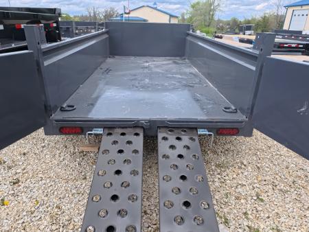 New 2026 Norstar 60 x 10 DCB Gray Dump Trailer with 7K GVWR, Adj. 14K 2 5/16" Coupler, 8 Ply ST205/75 R15 LRD Tires