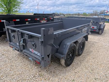 New 2026 Norstar 60 x 10 DCB Gray Dump Trailer with 7K GVWR, Adj. 14K 2 5/16" Coupler, 8 Ply ST205/75 R15 LRD Tires