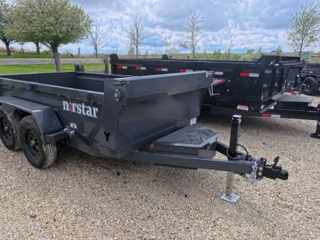 New 2026 Norstar 60 x 10 DCB Gray Dump Trailer with 7K GVWR, Adj. 14K 2 5/16" Coupler, 8 Ply ST205/75 R15 LRD Tires