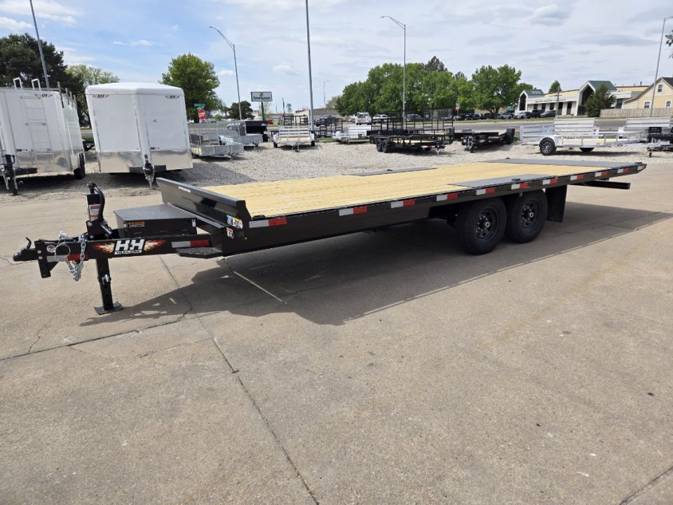 New 2026 H&H Trailers 102x22 Power Tilt Bumper Pull Deckover Trailer 15K Equipment Trailer