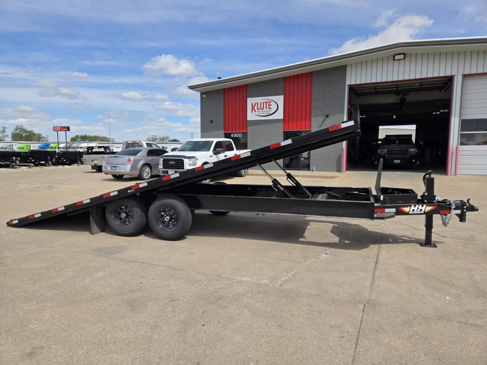 New 2026 H&H Trailers 102x22 Power Tilt Bumper Pull Deckover Trailer 15K Equipment Trailer
