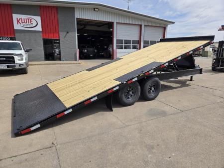 New 2026 H&H Trailers 102x22 Power Tilt Bumper Pull Deckover Trailer 15K Equipment Trailer