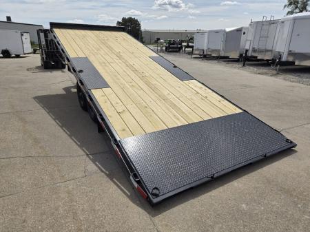New 2026 H&H Trailers 102x22 Power Tilt Bumper Pull Deckover Trailer 15K Equipment Trailer
