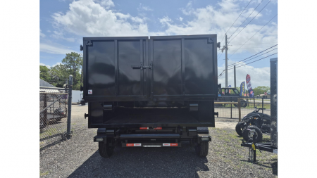 New Gooseneck Roll off 7K w/Electric Brake Axles & a 15K Industrial Winch wtih 14 Ply Tires with 2 12 Yard Roll Off Containers