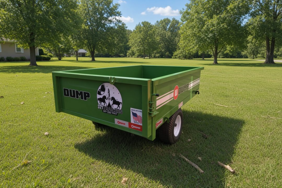 New 2026 U-Dump Trailer Green Rebel Lite 4x6 Compact Dump Trailer – 15" Sides Dump Trailer