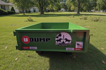 New 2026 U-Dump Trailer Green Rebel Lite 4x6 Compact Dump Trailer – 15" Sides Dump Trailer