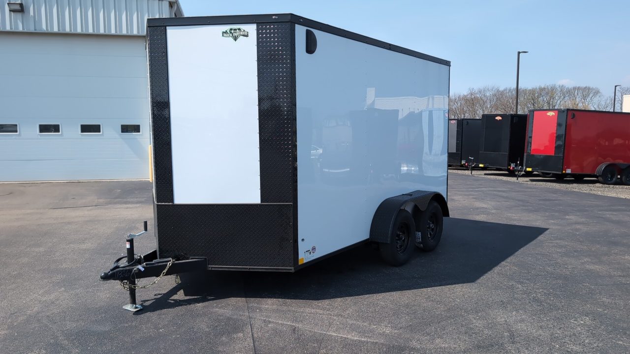 New 2025 Diamond Cargo 7' X 12' TA V-Nose Enclosed Trailer / 5 Year Warranty