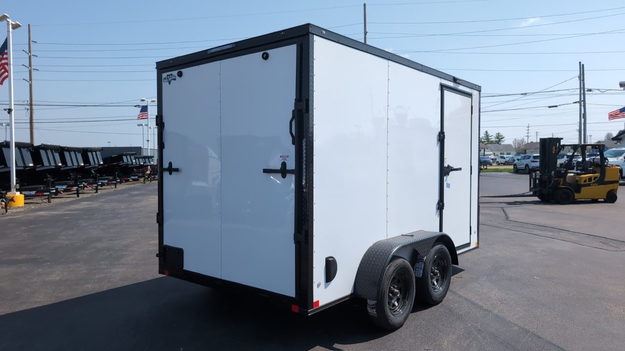 New 2025 Diamond Cargo 7' X 12' TA V-Nose Enclosed Trailer / 5 Year Warranty
