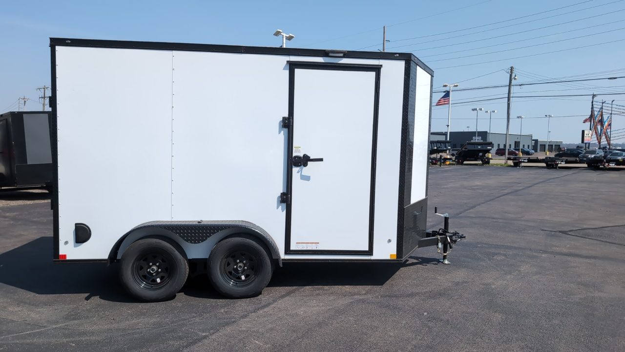New 2025 Diamond Cargo 7' X 12' TA V-Nose Enclosed Trailer / 5 Year Warranty