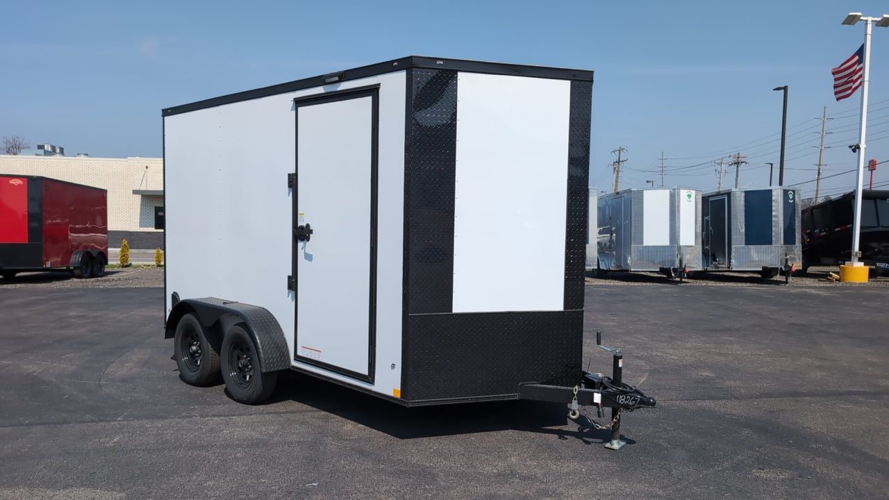 New 2025 Diamond Cargo 7' X 12' TA V-Nose Enclosed Trailer / 5 Year Warranty