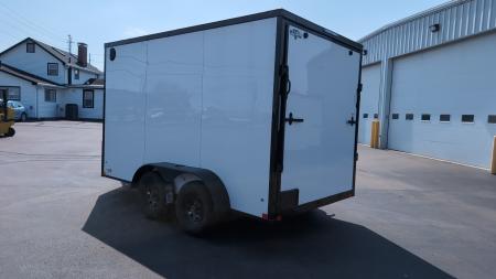 New 2025 Diamond Cargo 7' X 12' TA V-Nose Enclosed Trailer / 5 Year Warranty