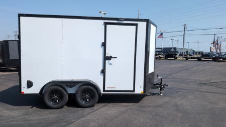 New 2025 Diamond Cargo 7' X 12' TA V-Nose Enclosed Trailer / 5 Year Warranty