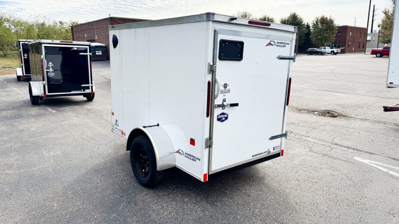 New American Hauler 5X8 Enclosed Trailer -- Single Swing Door!