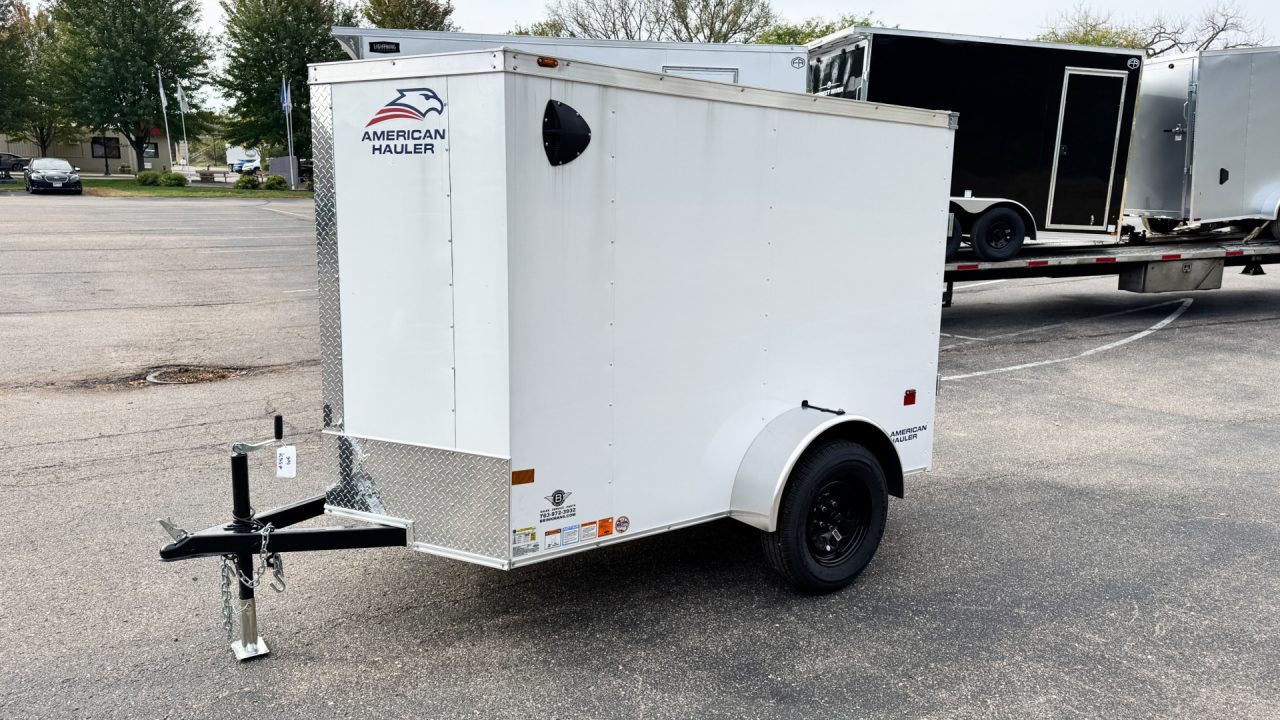 New American Hauler 5X8 Enclosed Trailer -- Single Swing Door!
