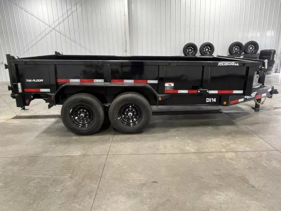 New 2026 Top Hat Trailers 7'x14' DX 14 / 2 FT SIDES/' 7 GAUGE Dump Trailer