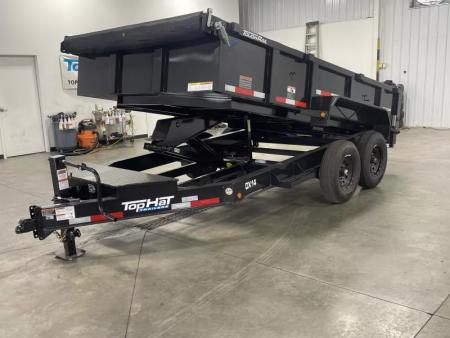 New 2026 Top Hat Trailers 7'x14' DX 14 / 2 FT SIDES/' 7 GAUGE Dump Trailer