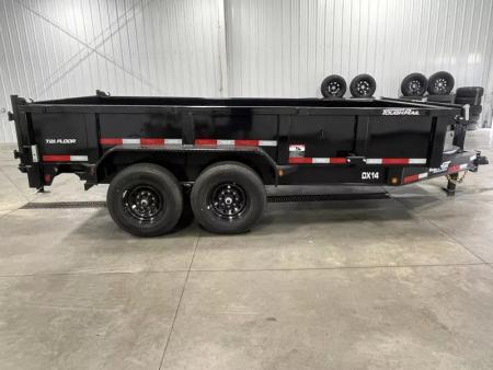 New 2026 Top Hat Trailers 7'x14' DX 14 / 2 FT SIDES/' 7 GAUGE Dump Trailer