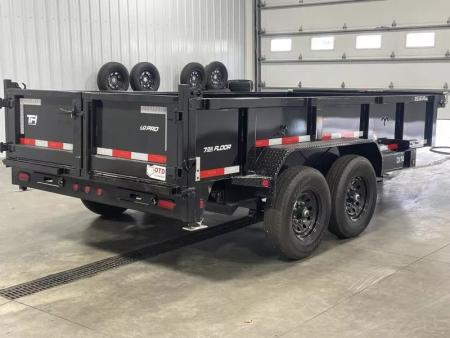 New 2026 Top Hat Trailers 7'x14' DX 14 / 2 FT SIDES/' 7 GAUGE Dump Trailer