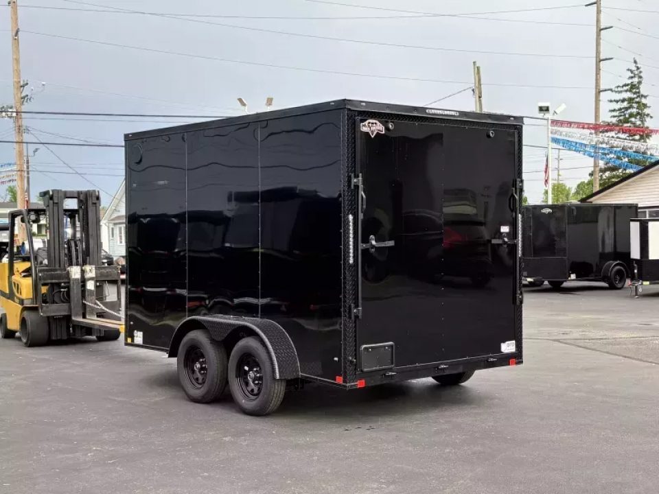 New 2025 Diamond Cargo 7' x 12' TA V-Nose Enclosed Trailer / 5 Year Warranty