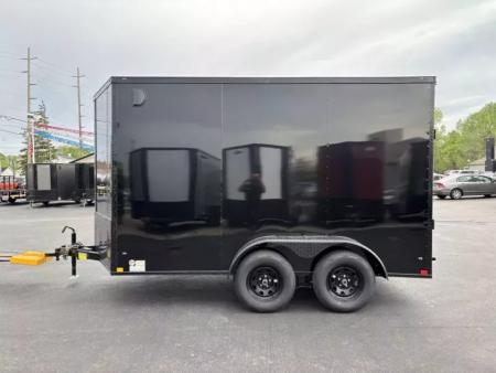 New 2025 Diamond Cargo 7' x 12' TA V-Nose Enclosed Trailer / 5 Year Warranty