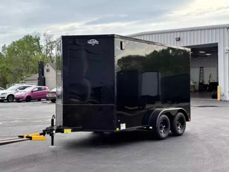 New 2025 Diamond Cargo 7' x 12' TA V-Nose Enclosed Trailer / 5 Year Warranty