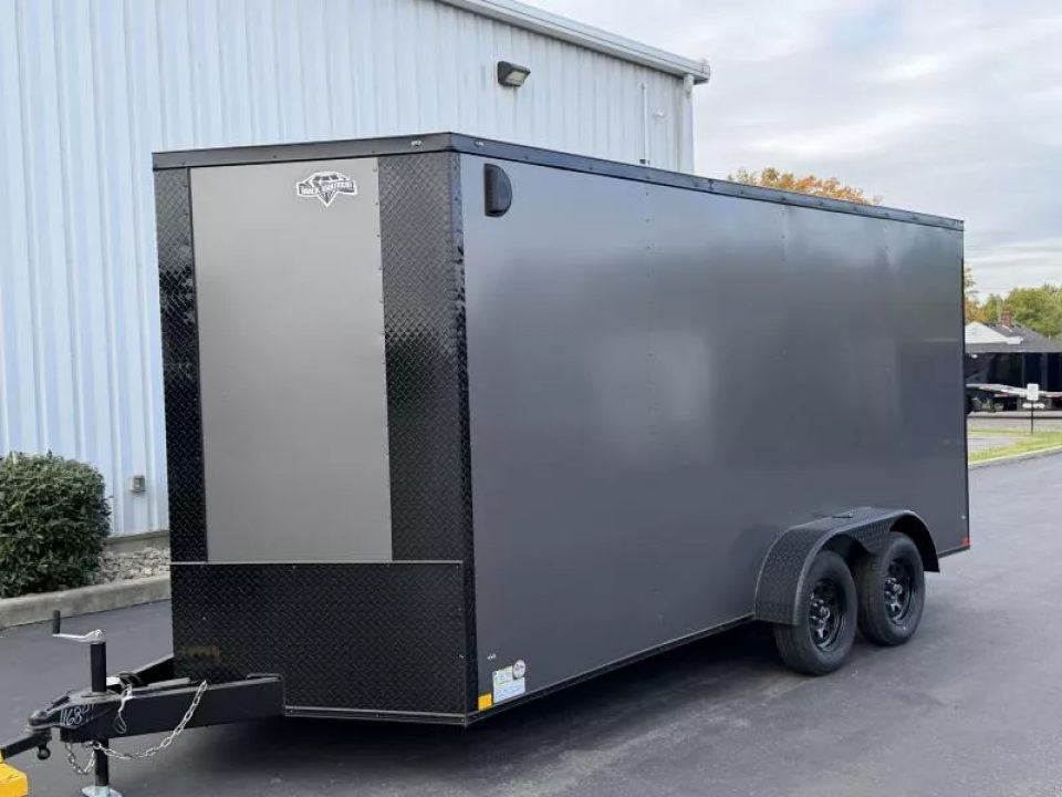 New 2026 Diamond Cargo 7' x 16' TA V-Nose Enclosed Trailer / 5 Year Warranty