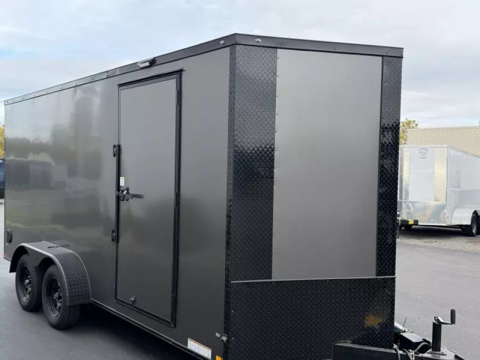 New 2026 Diamond Cargo 7' x 16' TA V-Nose Enclosed Trailer / 5 Year Warranty