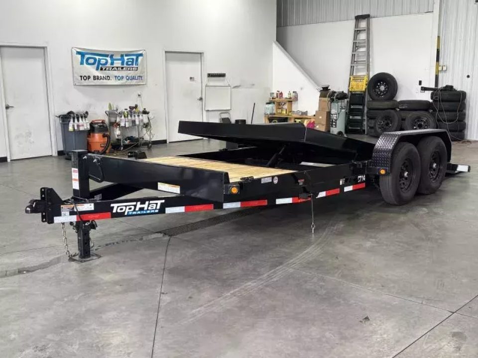 New 2025 Top Hat Trailers TILT DECK SHOCK 10K - 22x83" TDS 14K Tilt Trailer