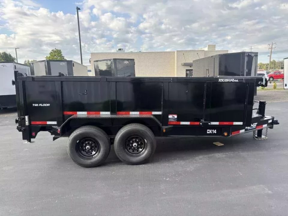 New 2026 Top Hat Trailers 7'x14' DX 14 / 3 FT SIDES/ 7 GUAGE METAL Dump Trailer