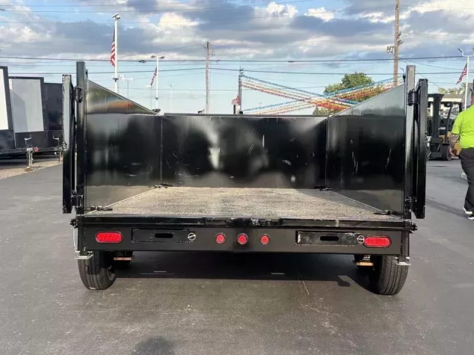 New 2026 Top Hat Trailers 7'x14' DX 14 / 3 FT SIDES/ 7 GUAGE METAL Dump Trailer