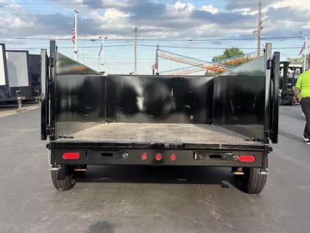 New 2026 Top Hat Trailers 7'x14' DX 14 / 3 FT SIDES/ 7 GUAGE METAL Dump Trailer