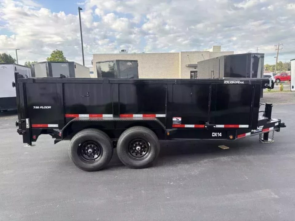 New 2026 Top Hat Trailers 7'x14' DX 14 / 3 FT SIDES/ 7 GUAGE METAL Dump Trailer