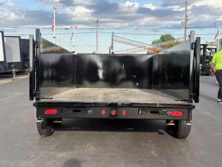 New 2026 Top Hat Trailers 7'x14' DX 14 / 3 FT SIDES/ 7 GUAGE METAL Dump Trailer