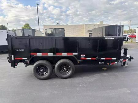 New 2026 Top Hat Trailers 7'x14' DX 14 / 3 FT SIDES/ 7 GUAGE METAL Dump Trailer