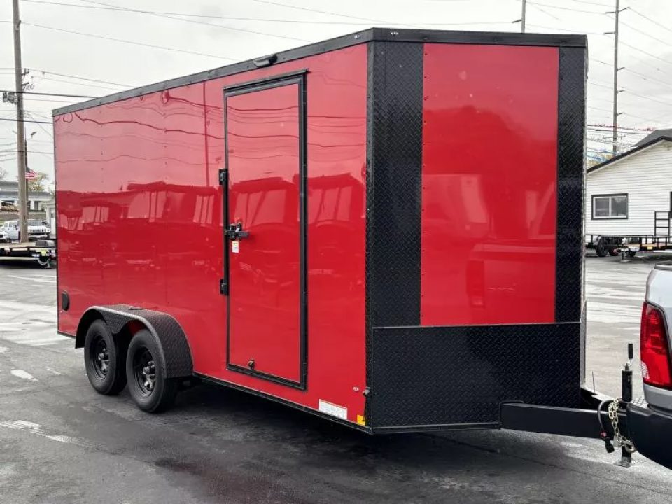 New 2026 Diamond Cargo 7' x 16' TA V-Nose Enclosed Trailer / 5 Year Warranty