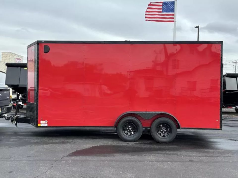 New 2026 Diamond Cargo 7' x 16' TA V-Nose Enclosed Trailer / 5 Year Warranty