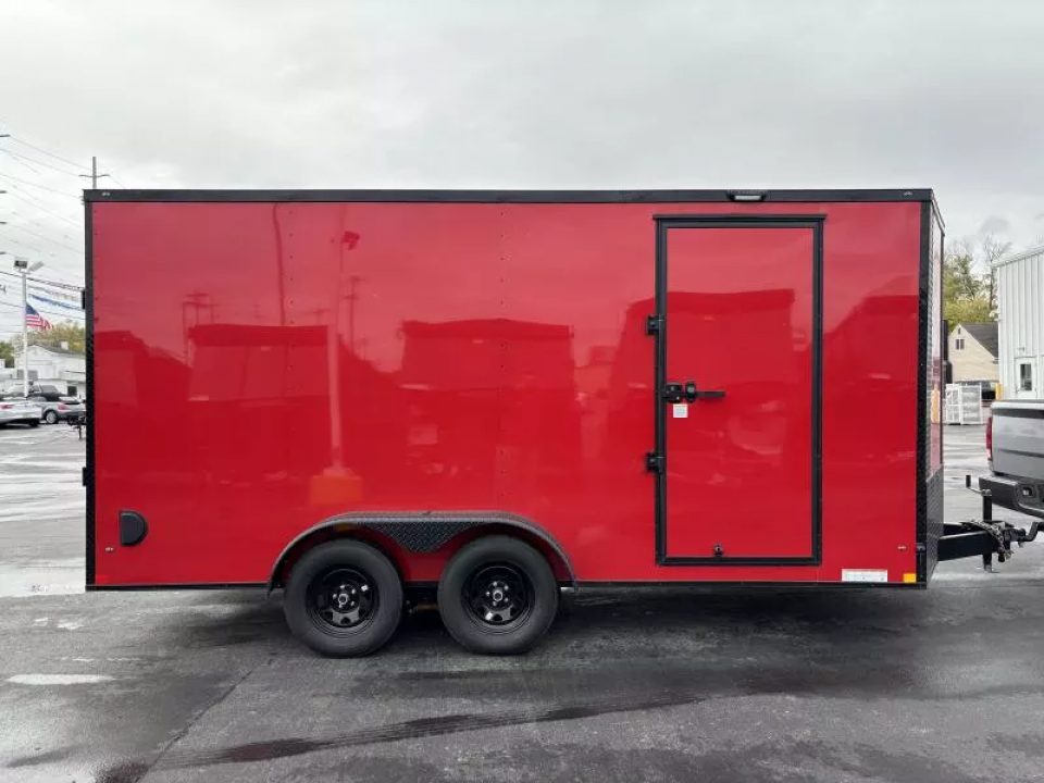 New 2026 Diamond Cargo 7' x 16' TA V-Nose Enclosed Trailer / 5 Year Warranty
