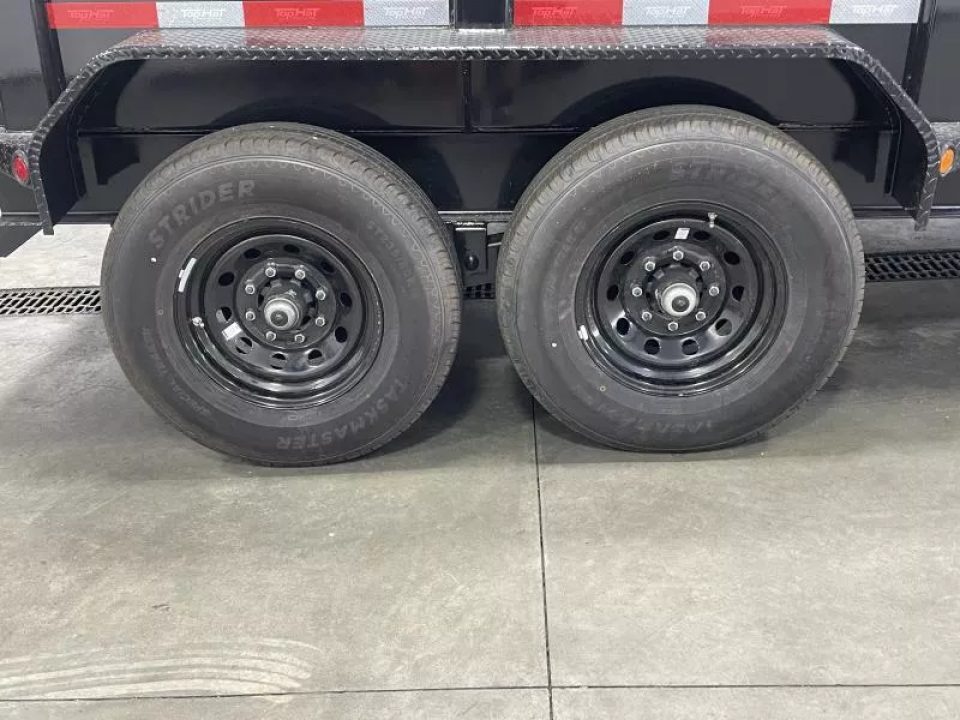 New 2026 Top Hat Trailers 7'x16' DX 14 / 2' SIDES/ 7 GAUGE METAL Dump Trailer