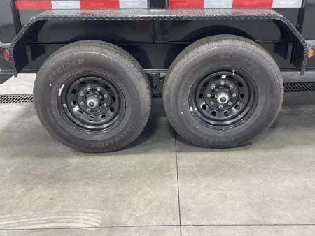 New 2026 Top Hat Trailers 7'x16' DX 14 / 2' SIDES/ 7 GAUGE METAL Dump Trailer