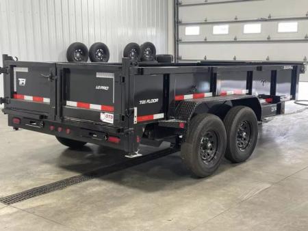 New 2026 Top Hat Trailers 7'x16' DX 14 / 2' SIDES/ 7 GAUGE METAL Dump Trailer