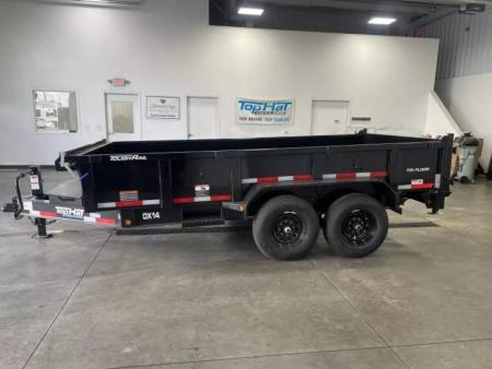 New 2026 Top Hat Trailers 7'x16' DX 14 / 2' SIDES/ 7 GAUGE METAL Dump Trailer