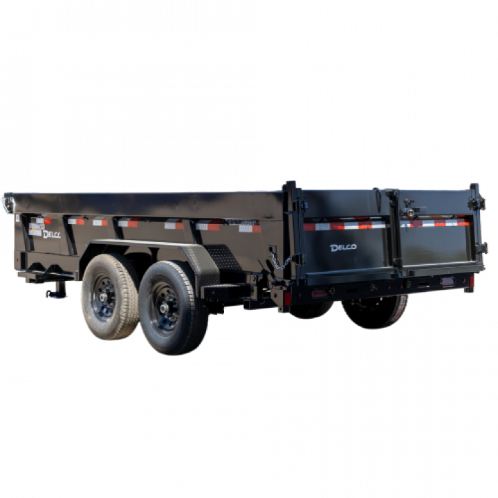 New 2026 Delco Trailers D314 83"x14' 14K Dump Trailer-Black