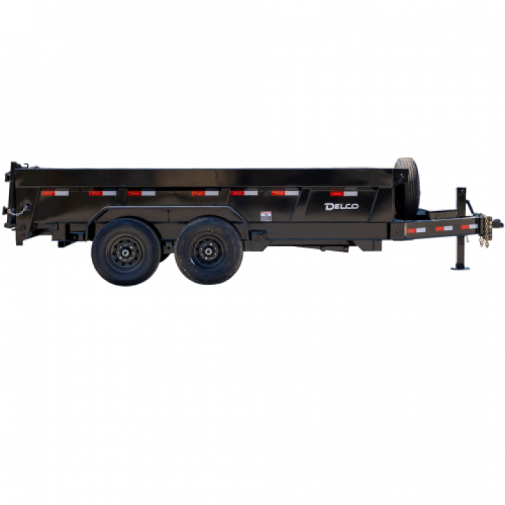 New 2026 Delco Trailers D314 83"x14' 14K Dump Trailer-Black
