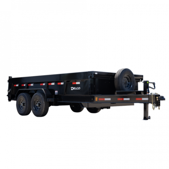 New 2026 Delco Trailers D314 83"x14' 14K Dump Trailer-Black