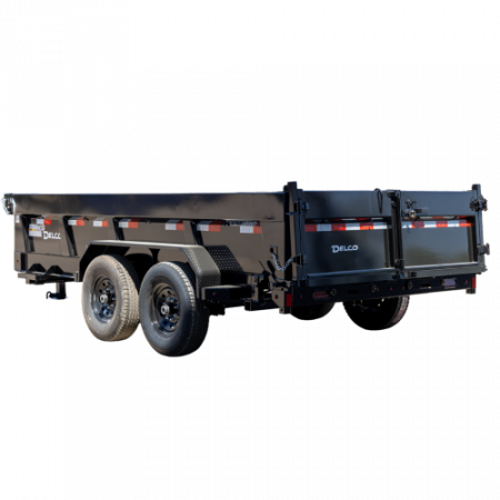 New 2026 Delco Trailers D314 83"x14' 14K Dump Trailer-Black